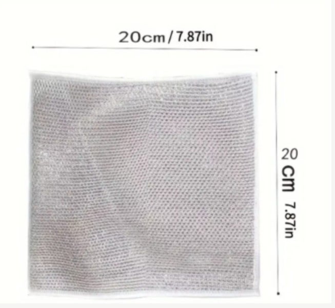 1pcs Imitation Wire Dishwashing Rags Household Dishes Sink Cleaning Cloth Carousel 2