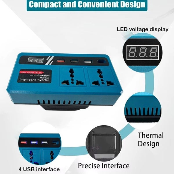 Power Inverter with Battery for Makita 18v Carousel 2