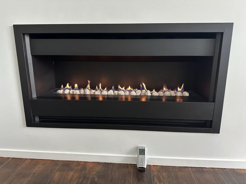 Living Flame Thermoflow Allure 1200 LPG Gas Fireplace + Remote Carousel 1