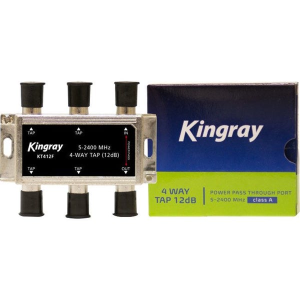 KINGRAY 4 Way 12Db Tap 5-2400Mhz Power Pass Fox App F30954 Carousel 1
