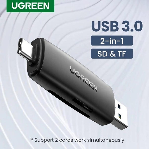 UGREEN Card Reader USB 3.0 Type-C to SD TF 2 in 1 Card Adapter For Laptop Phone Carousel 1