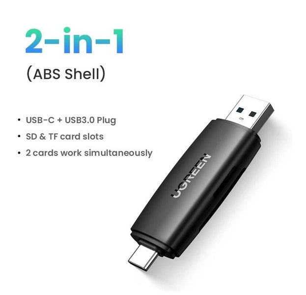 UGREEN Card Reader USB 3.0 Type-C to SD TF 2 in 1 Card Adapter For Laptop Phone Carousel 5