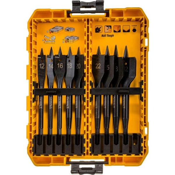 DEWALT 9 Piece Extreme Impact Spade Bit Set Flatwood Set Carousel 1
