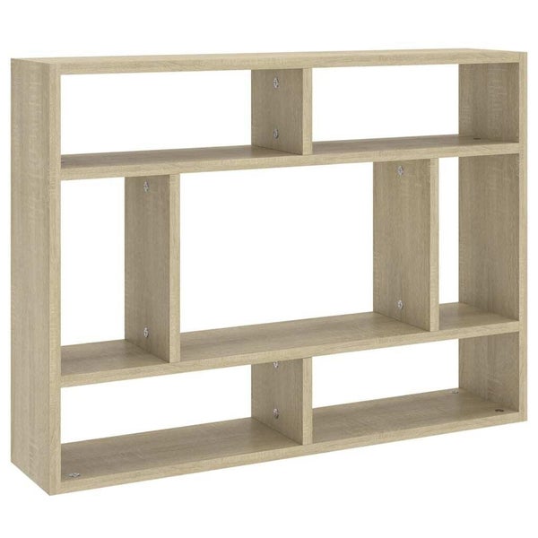 vidaXL Wall Shelf Sonoma Oak 75x16x55 cm Engineered Wood Carousel 2