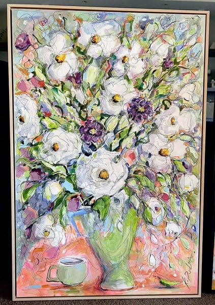 Rose and Flower Whispers - Kris Dunlea - Original Painting Carousel 1