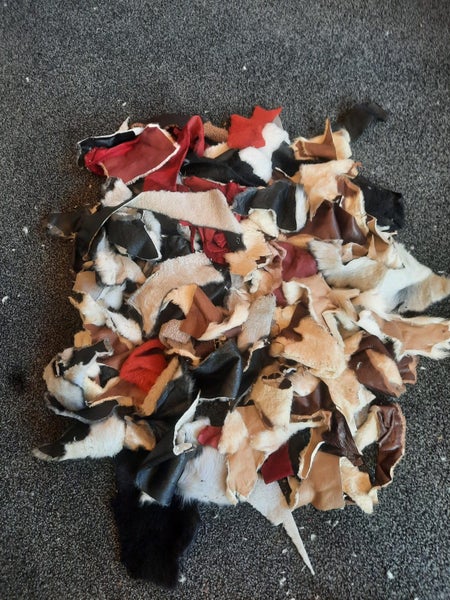 Mixed Colour Slink Lambskin Leather off cuts Carousel 1