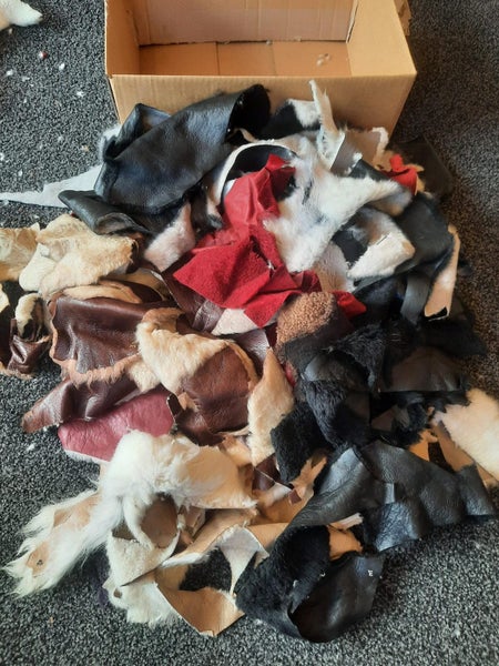 Mixed Colour Slink Lambskin Leather off cuts Carousel 2