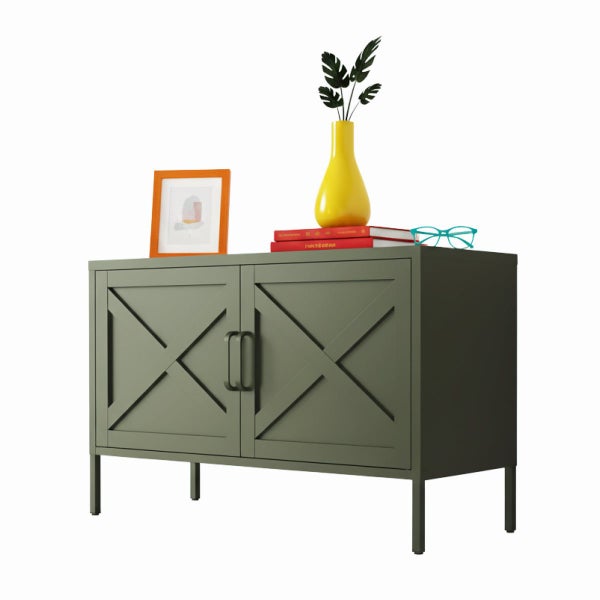 Hamptons Steel Storage Locker - Forest Green Carousel 2