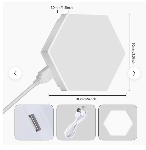 6pcs Hexagon Wall Light Panels Carousel 2