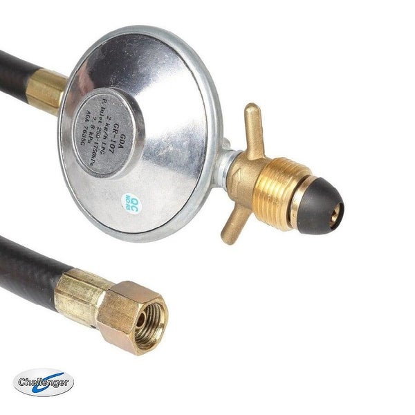 GR-107 2m LPG Gas Regulator Hose Kit for BBQ and Stove with 5/8'' connector Carousel 1
