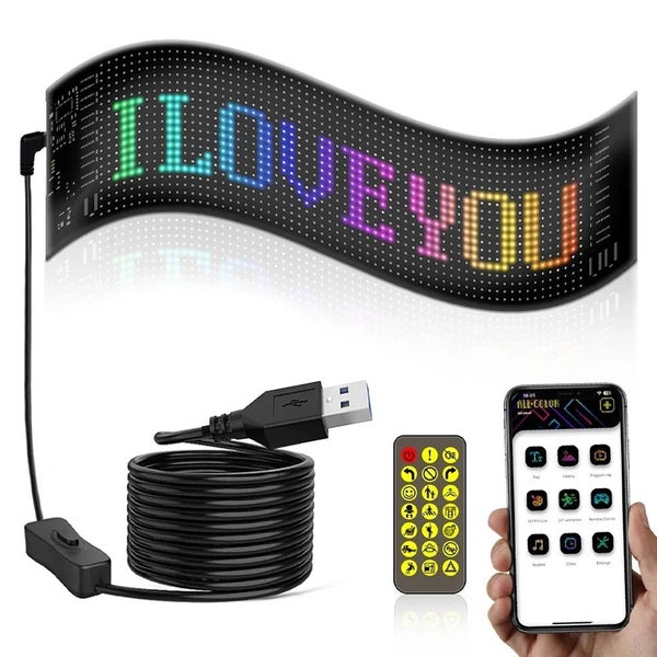 LED PANEL SIGNAGE BLUETOOTH/APP 12x60cm Carousel 1