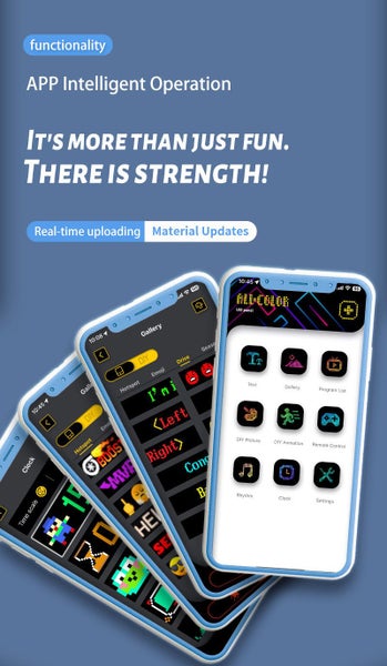 LED PANEL SIGNAGE BLUETOOTH/APP 19x130cm Carousel 3