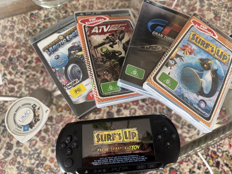 PSP Modded Console – 64GB SD | Charger | 5 Games Carousel 1