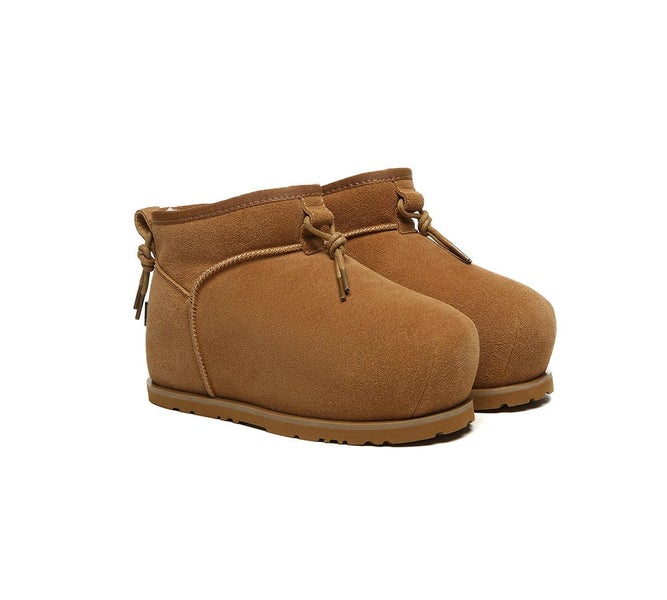 UGG EVERAU(R) UGG Boots Women Sheepskin Wool Mini Ankle Euro Loaf Palmer Carousel 1