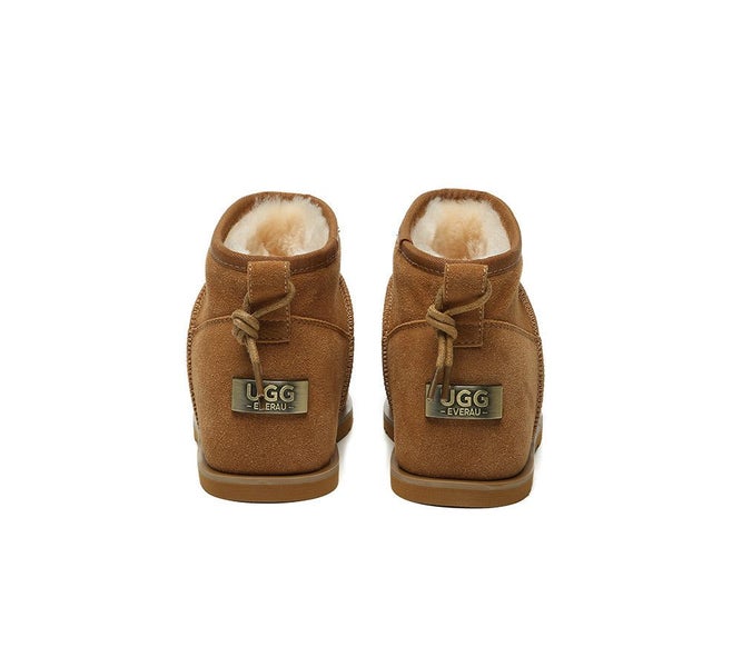 UGG EVERAU(R) UGG Boots Women Sheepskin Wool Mini Ankle Euro Loaf Palmer Carousel 7