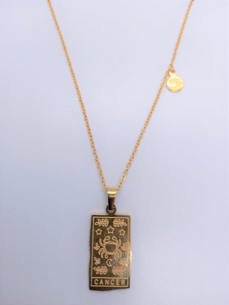 Zodiac Leo Gold Necklace. Astrology Necklace. Double-sided, Waterproof. Carousel 10