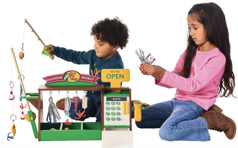 Large Wooden Kids Fishing Tackle Shop Set **NEW** Carousel 1