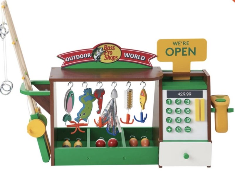 Large Wooden Kids Fishing Tackle Shop Set **NEW** Carousel 2