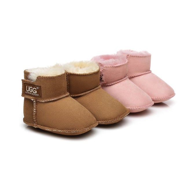UGG Erin Australian Sheepskin Baby Booties Cradle Carousel 2