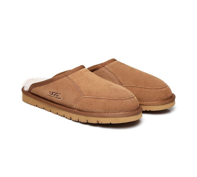 UGG Slippers Men Bred Australian Genuine Sheepskin Carousel 1