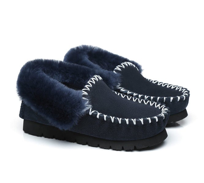 UGG Ankle Slippers Unisex Popo Moccasins Carousel 1