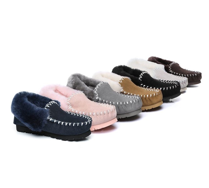 UGG Ankle Slippers Unisex Popo Moccasins Carousel 2