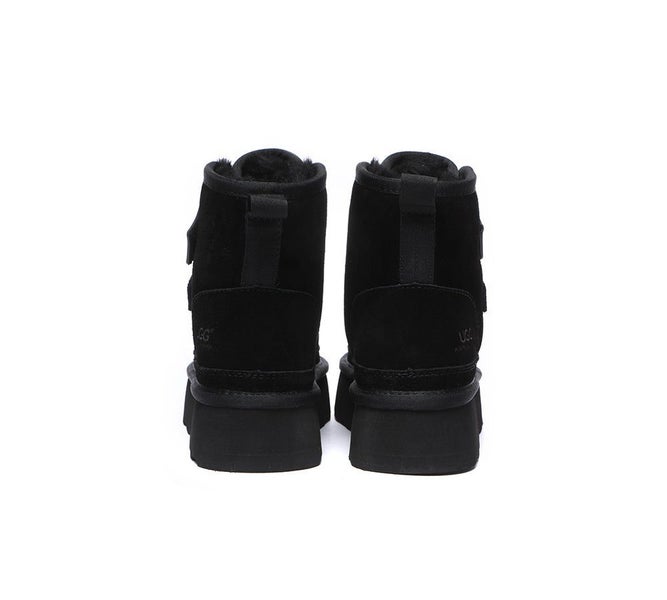 AUSTRALIAN SHEPHERD(R) UGG Women Sheepskin Wool Hook and Loop Platform Boots ... Carousel 13