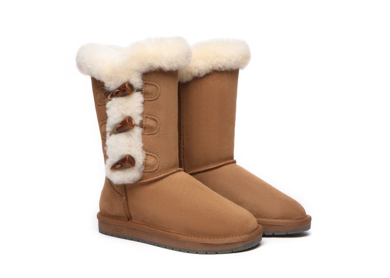 AUSTRALIAN SHEPHERD(R) UGG Women Sheepskin Wool Horn Toggle Closure Tall Boot... Carousel 1