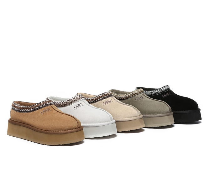 AUSTRALIAN SHEPHERD(R) UGG Slippers Sheepskin Wool Ankle Platform Tazzy Hippie Carousel 2