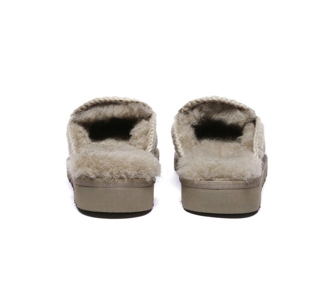 AUSTRALIAN SHEPHERD(R) UGG Slippers Women Sheepskin Wool Knitted Sophia Carousel 17