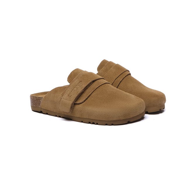 EVERAU(R) Double Adjustable Strap Embossed Slip-on Summer Flat Clog Slides Sk... Carousel 1