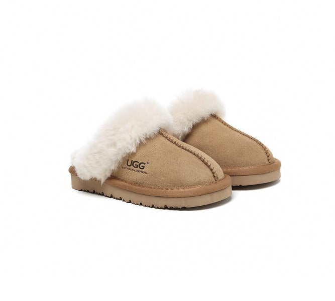 UGG Slippers Kids Australian Sheepskin Wool Muffin Carousel 1