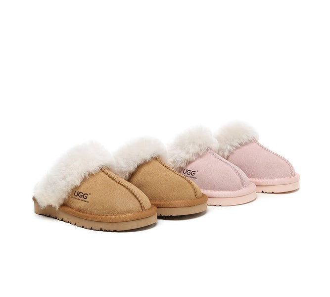 UGG Slippers Kids Australian Sheepskin Wool Muffin Carousel 2