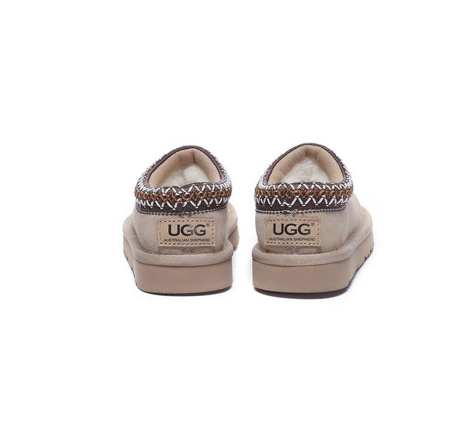 AUSTRALIAN SHEPHERD(R) UGG Slippers Kids Sheepskin Wool Ankle Tazzy Hippie Carousel 17