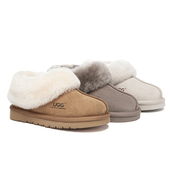 AUSTRALIAN SHEPHERD(R) UGG Slippers Kids Sheepskin Wool Ankle Homey Carousel 2