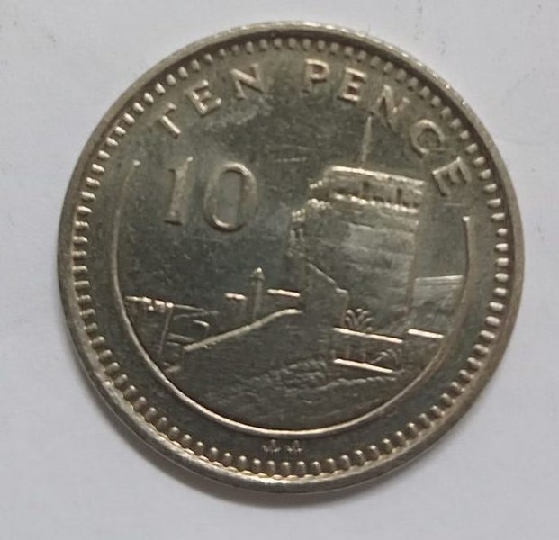 $1 reserve 1994 Gibraltar 10 pence coin Carousel 1