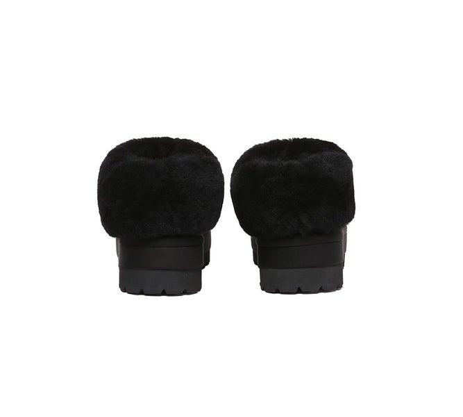 UGG EVERAU(R) UGG Slippers Women Sheepskin Wool Collar Ankle Platform Ulrika Carousel 16