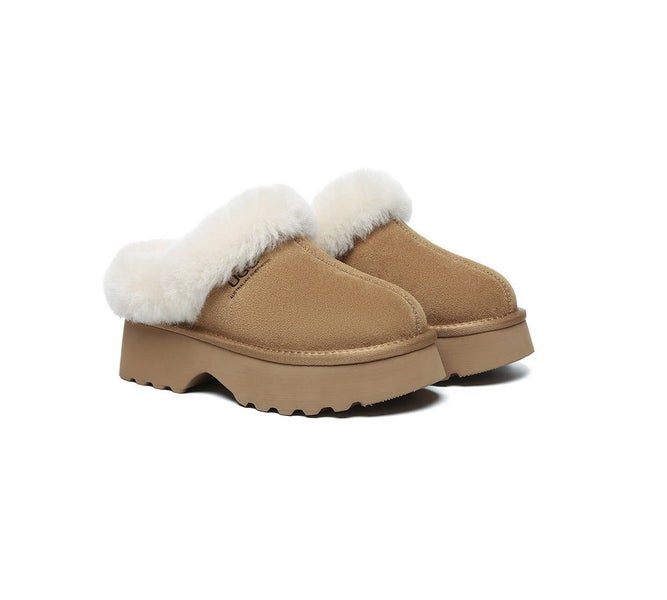 AUSTRALIAN SHEPHERD(R) UGG Slippers Sheepskin Wool Ankle Chunky Platform Murray Carousel 1