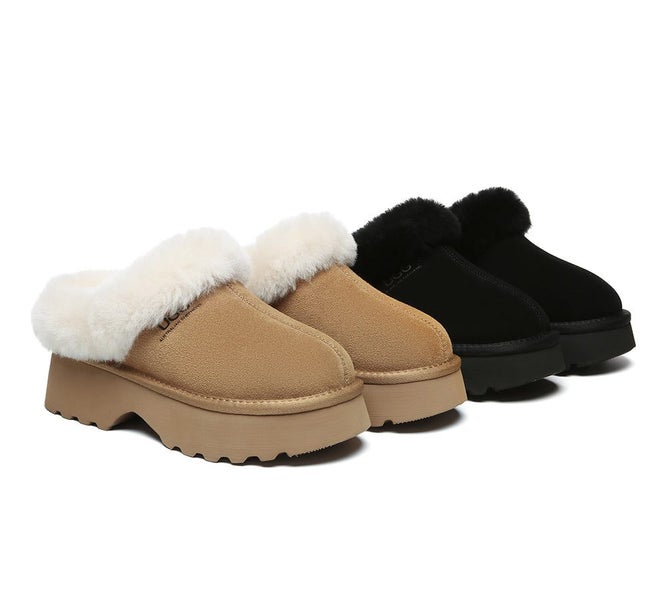 AUSTRALIAN SHEPHERD(R) UGG Slippers Sheepskin Wool Ankle Chunky Platform Murray Carousel 2