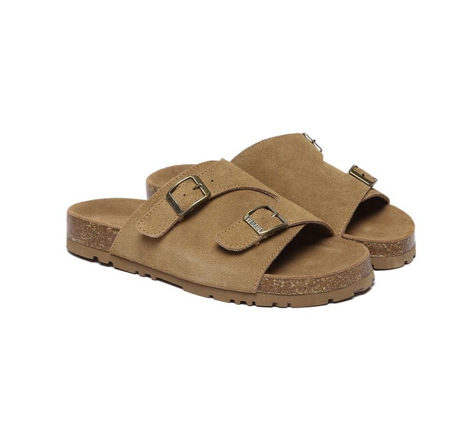 EVERAU(R) Adjustable Strap Embossed Slip-on Summer Sandal Slides Alexis Carousel 1