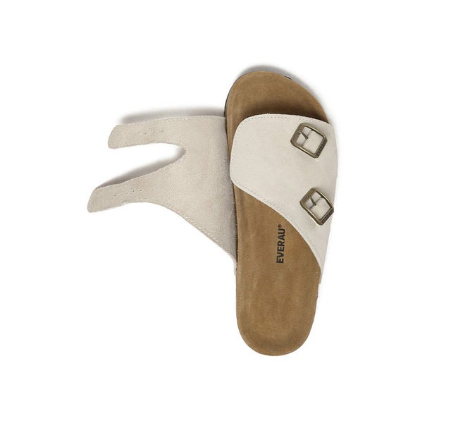 EVERAU(R) Adjustable Strap Embossed Slip-on Summer Sandal Slides Alexis Carousel 17