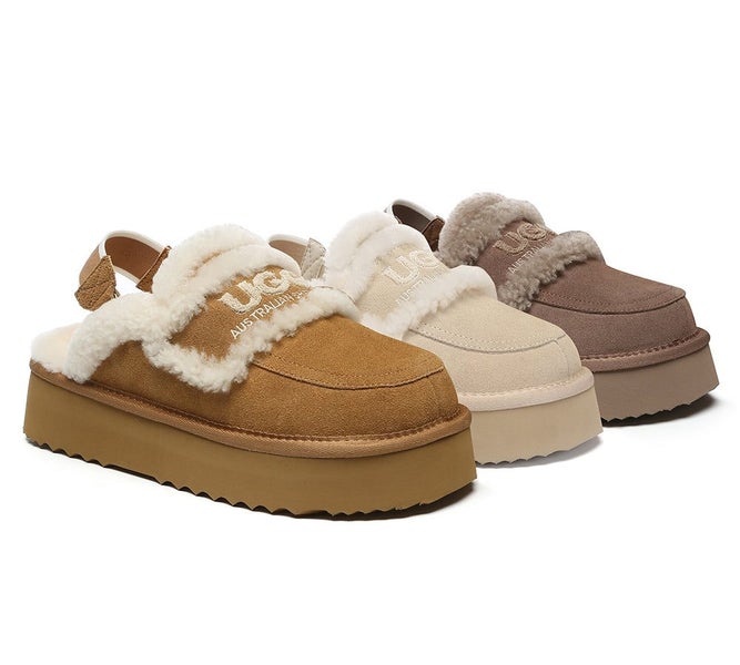 AUSTRALIAN SHEPHERD(R) UGG Slippers Women Removable Strap Slingback Platform ... Carousel 2