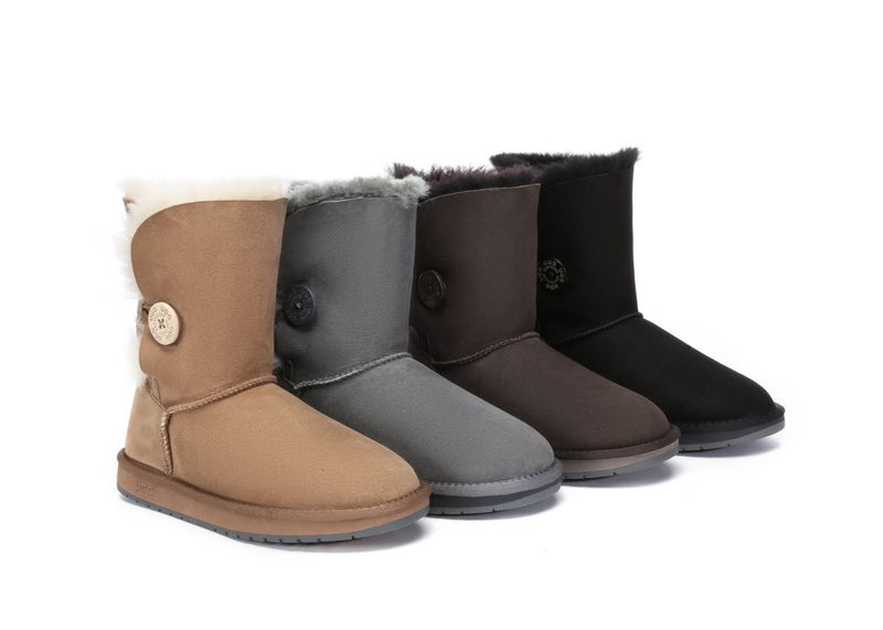 UGG Boots Double Face Sheepskin Short Button Carousel 2