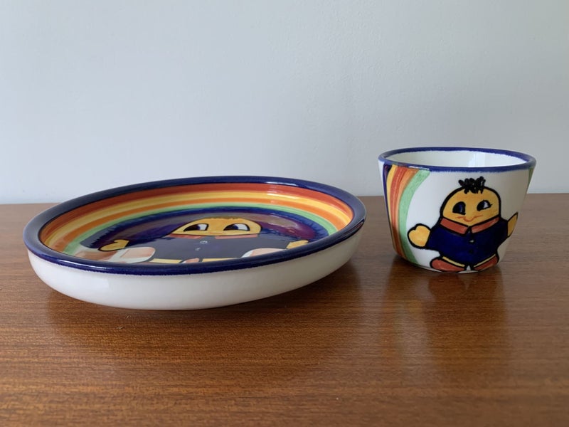 Temuka Pottery Humpty Dumpty Plate and Mug set Carousel 2