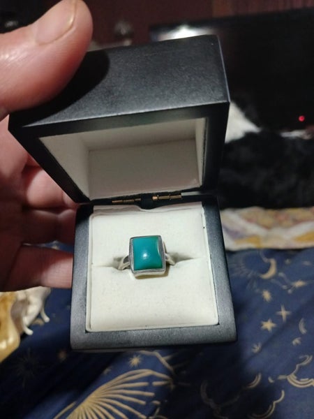 Vintage stirling silver turquoise ring Carousel 1