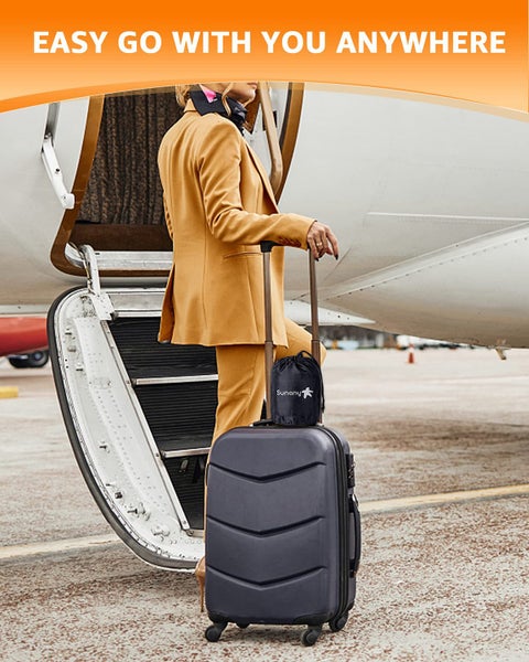 Inflatable Travel Neck Pillow with Eye Mask & Earplugs for Airplane or Car Carousel 8