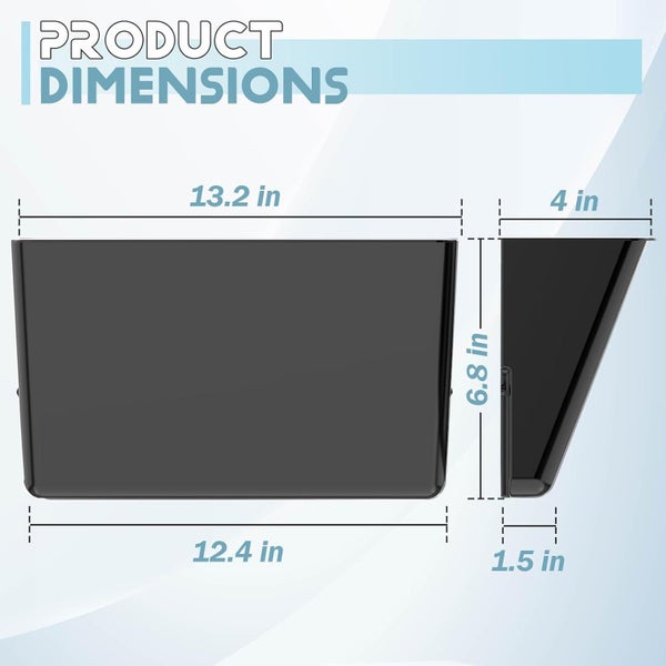 Acrylic Single Pocket Wall Mount File Organizer 3 Pack for Office and Home Carousel 2