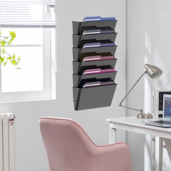 Acrylic Single Pocket Wall Mount File Organizer 3 Pack for Office and Home Carousel 7