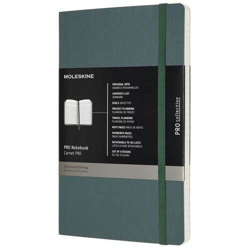 Moleskine PROPFNTB3SK19 Pro Notebook Large - Forest Green Soft Cover Carousel 1