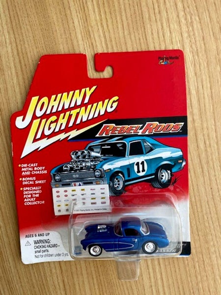 Johnny Lightning Rebel Rods ’57 Vette Gasser – 2001 Playing Mantis – Sealed Carousel 1